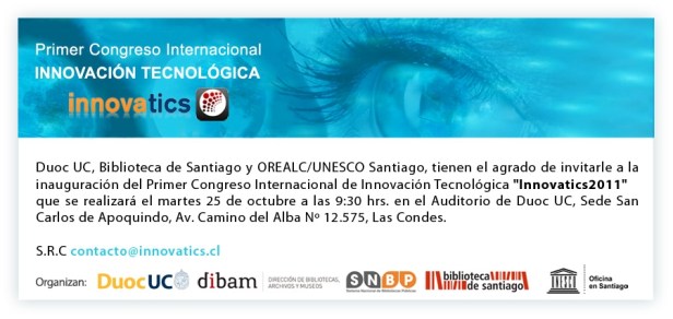 Invitación Inauguración Innovatics